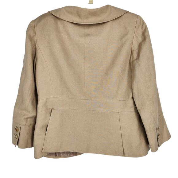Vintage Liz Claiborne Suits Linen Blend Safari Utility Jacket Size 10 - Picture 2 of 5